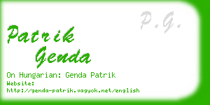 patrik genda business card